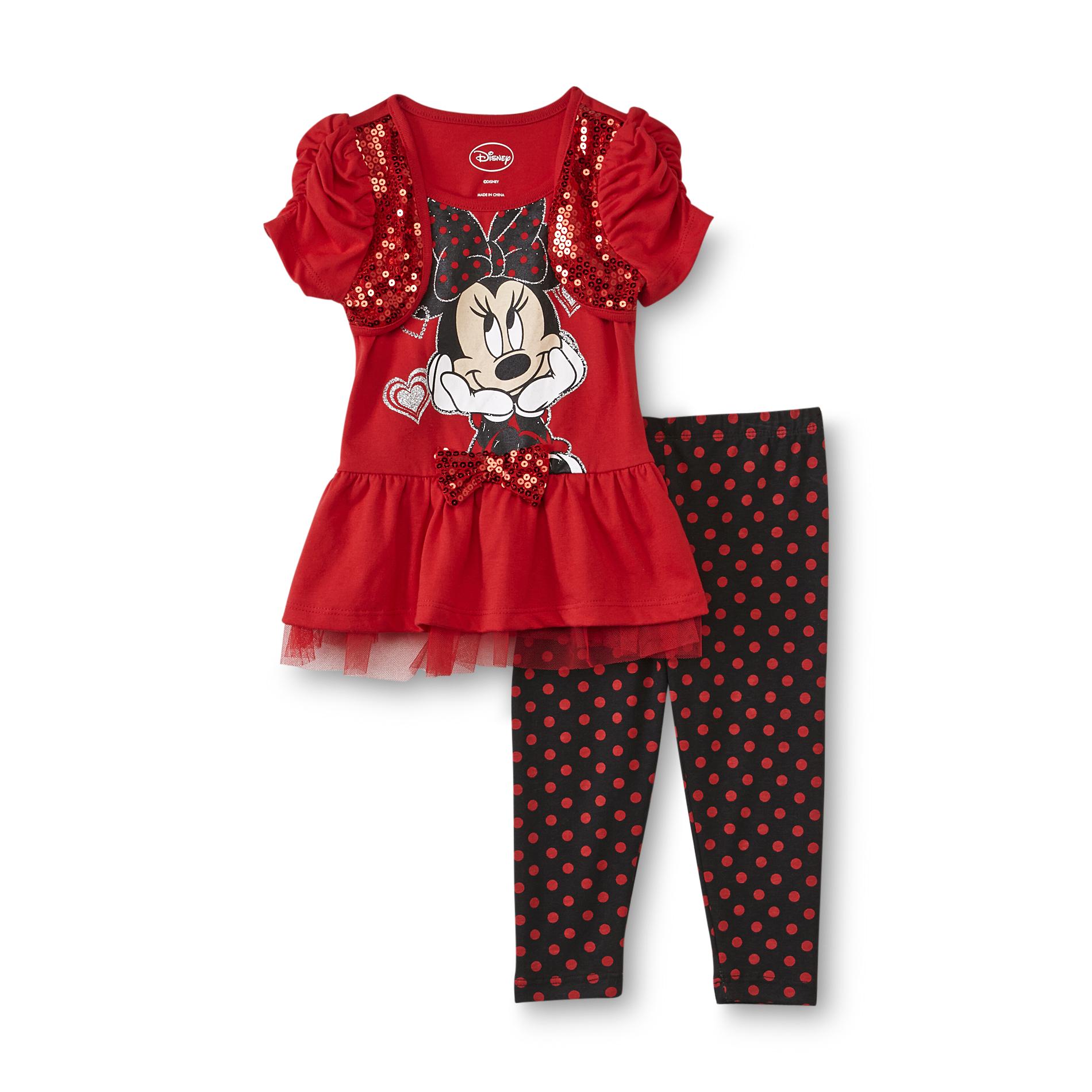 Disney Minnie Mouse Infant & Toddler Girl's Sequin Top & Leggings