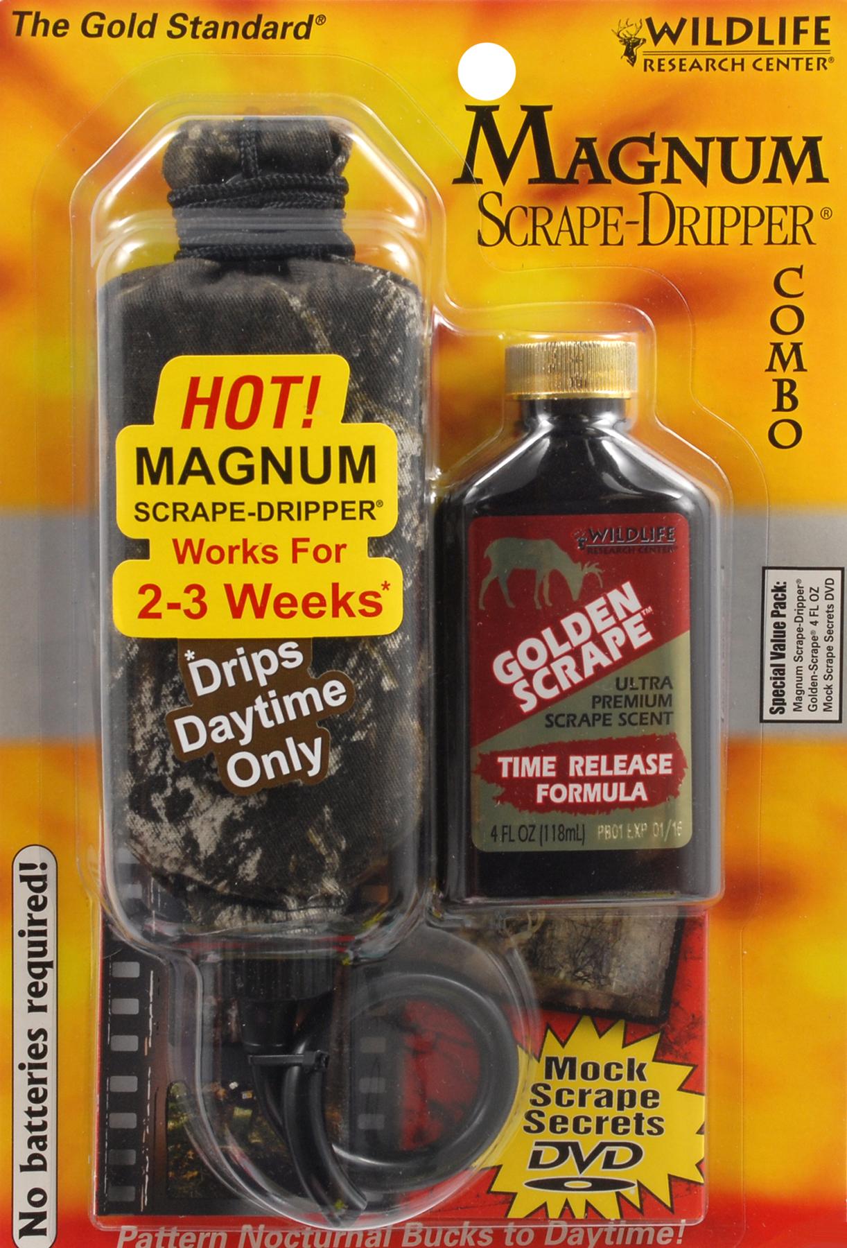 Wildlife Research Center Magnum Scrape Dripper Scent Dispenser and 4 oz Golden Scrape Scent Bottle