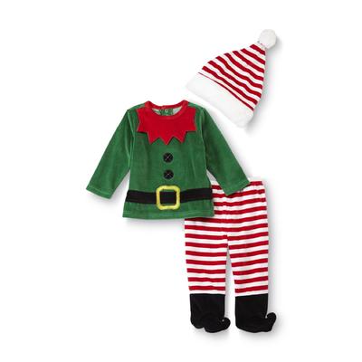 Little Wonders Newborn & Infant Boy's Christmas Shirt  Pants & Hat - Elf