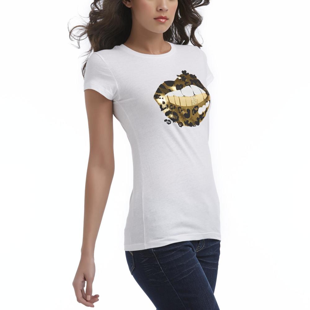 Nicki Minaj Women's Graphic T-Shirt - Leopard Print Lips