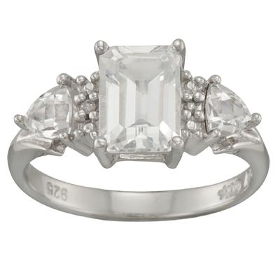 1.79 CTTW Lab Created White Sapphire and Diamond Accent Ring in Sterling Silver