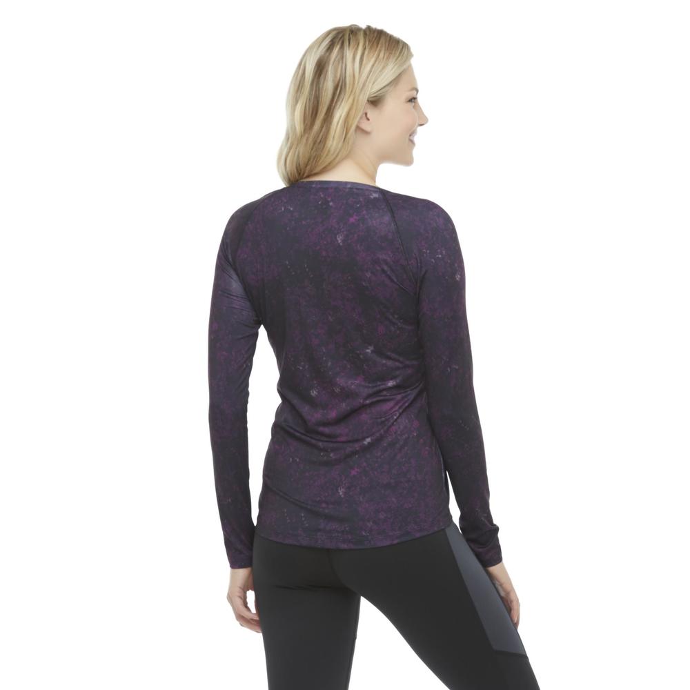 Impact by Jillian Michaels Women's V-Neck Athletic Top - Abstract Print
