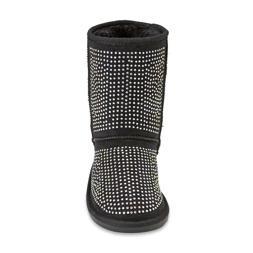 Bolaro Girl's Abigale Black Spangled Fashion Boot