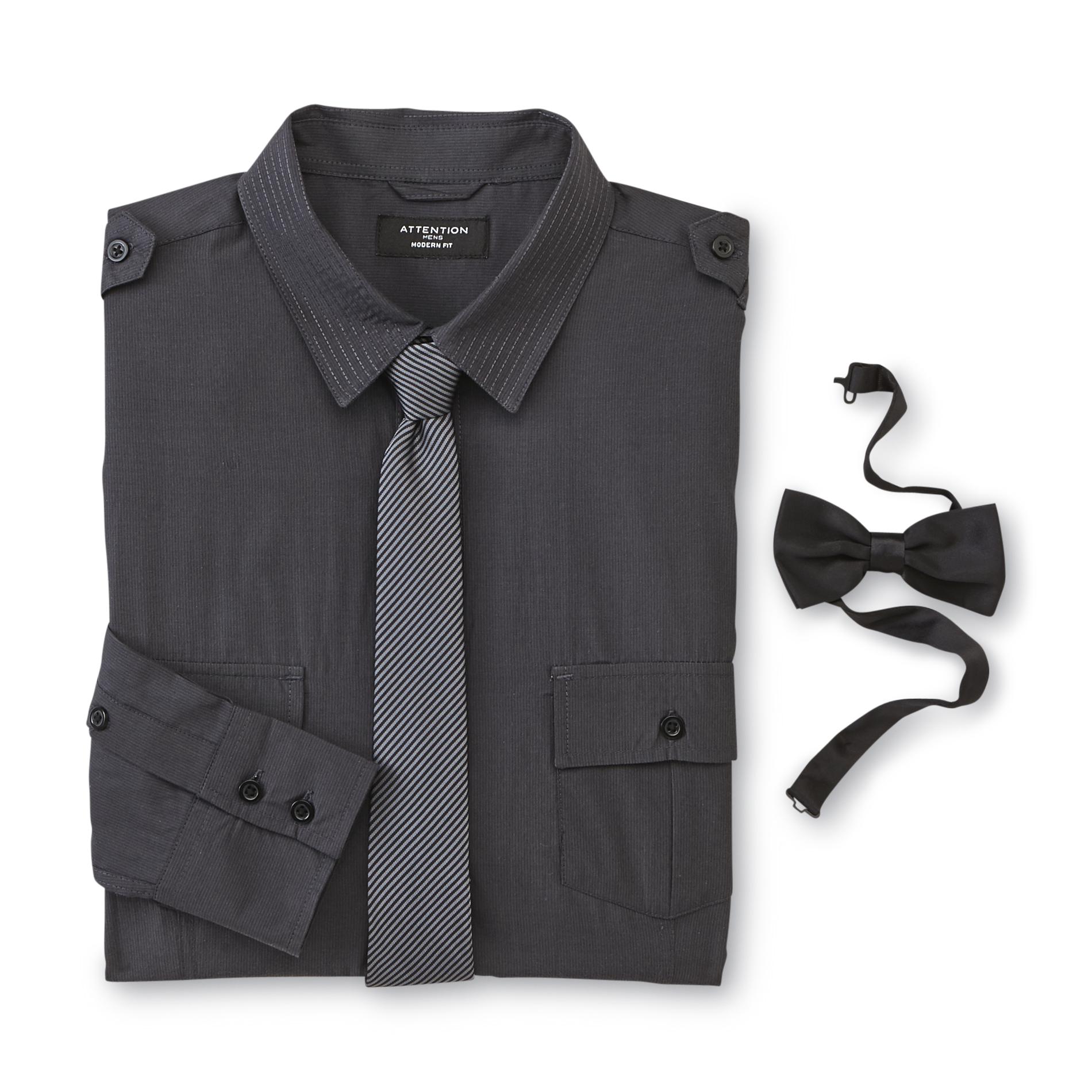 Attention Men's Modern Fit Shirt  Necktie & Bow Tie