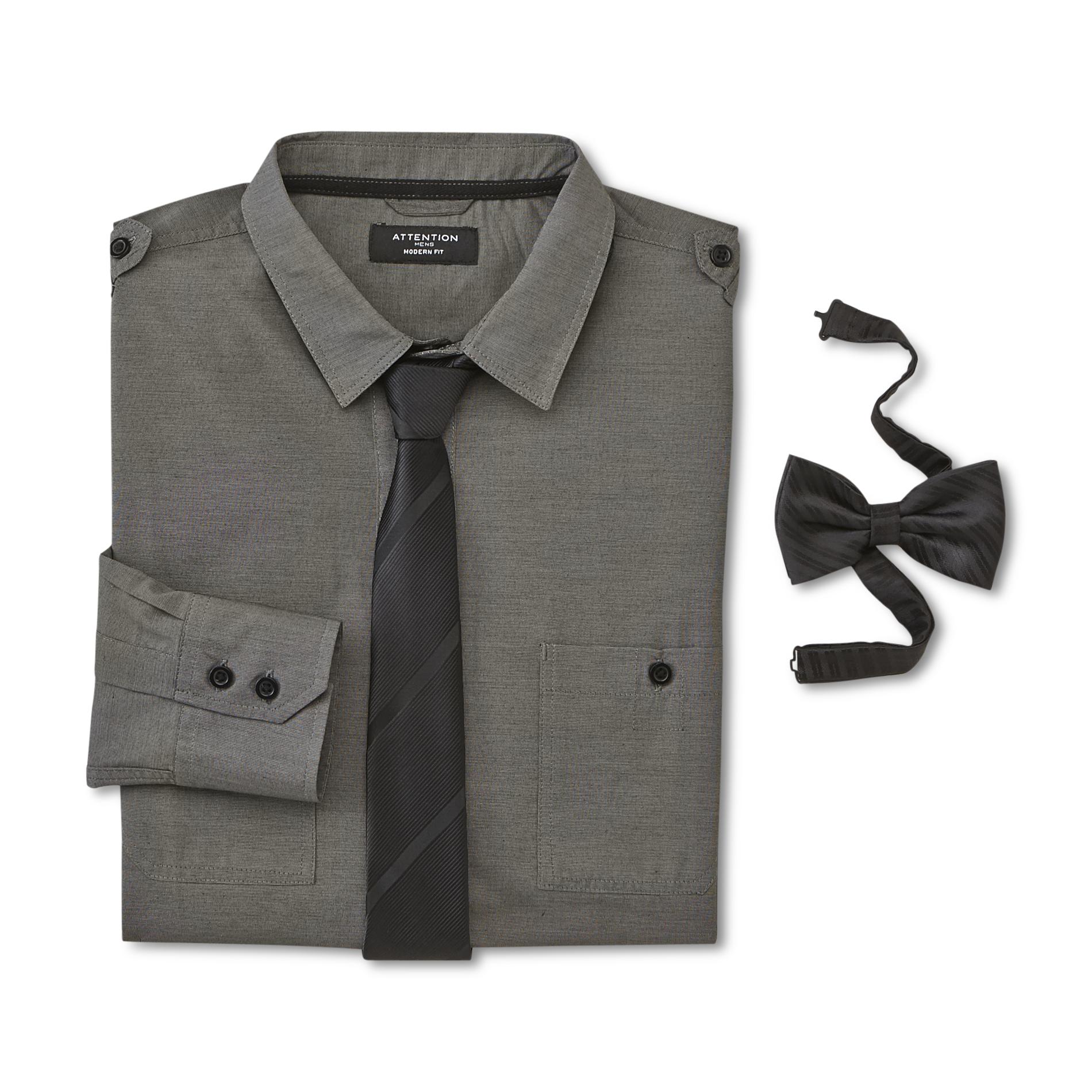 Attention Men's Dress Shirt  Necktie & Bow Tie