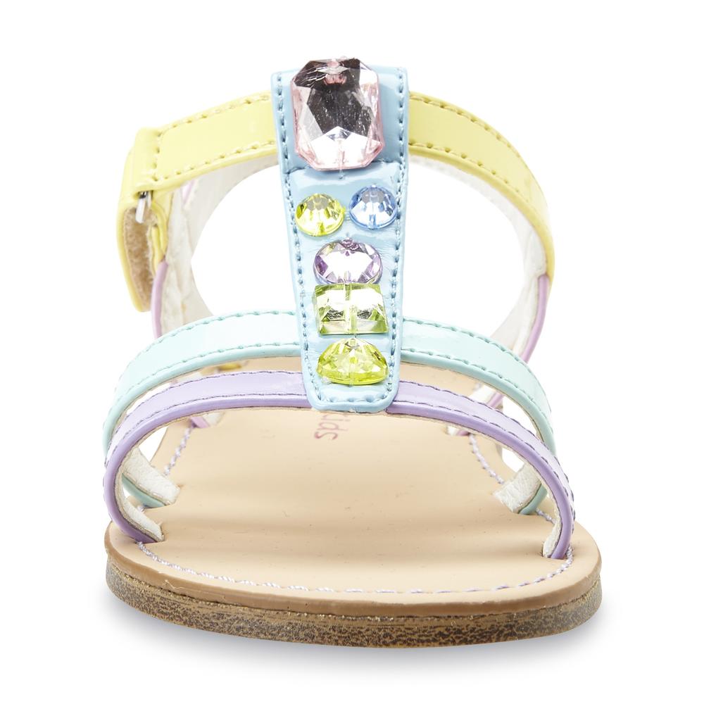 WonderKids Toddler Girl's Peggy Multicolor/Rhinestone Casual Sandal