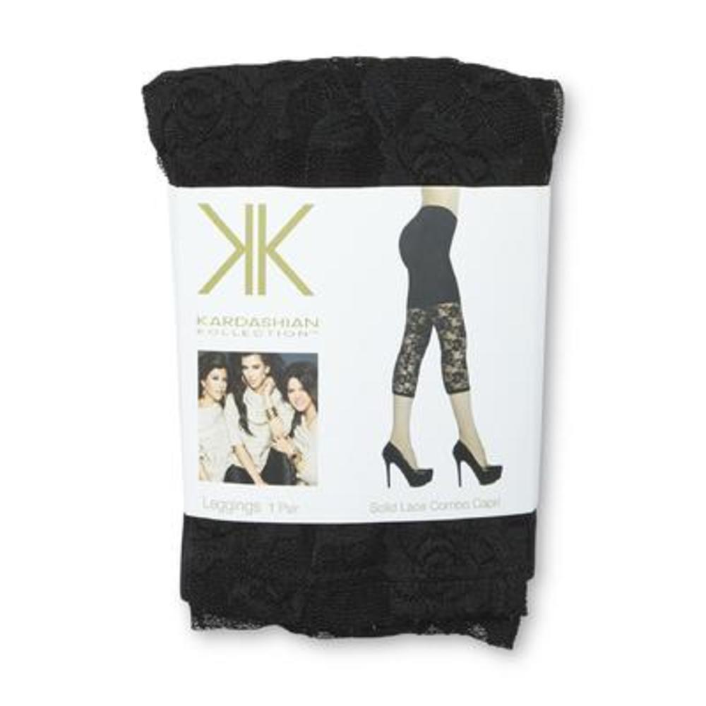 Kardashian Kollection Women's Capri Leggings - Lace