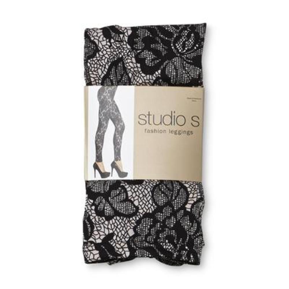 Studio S Women's Knit Leggings - Lace