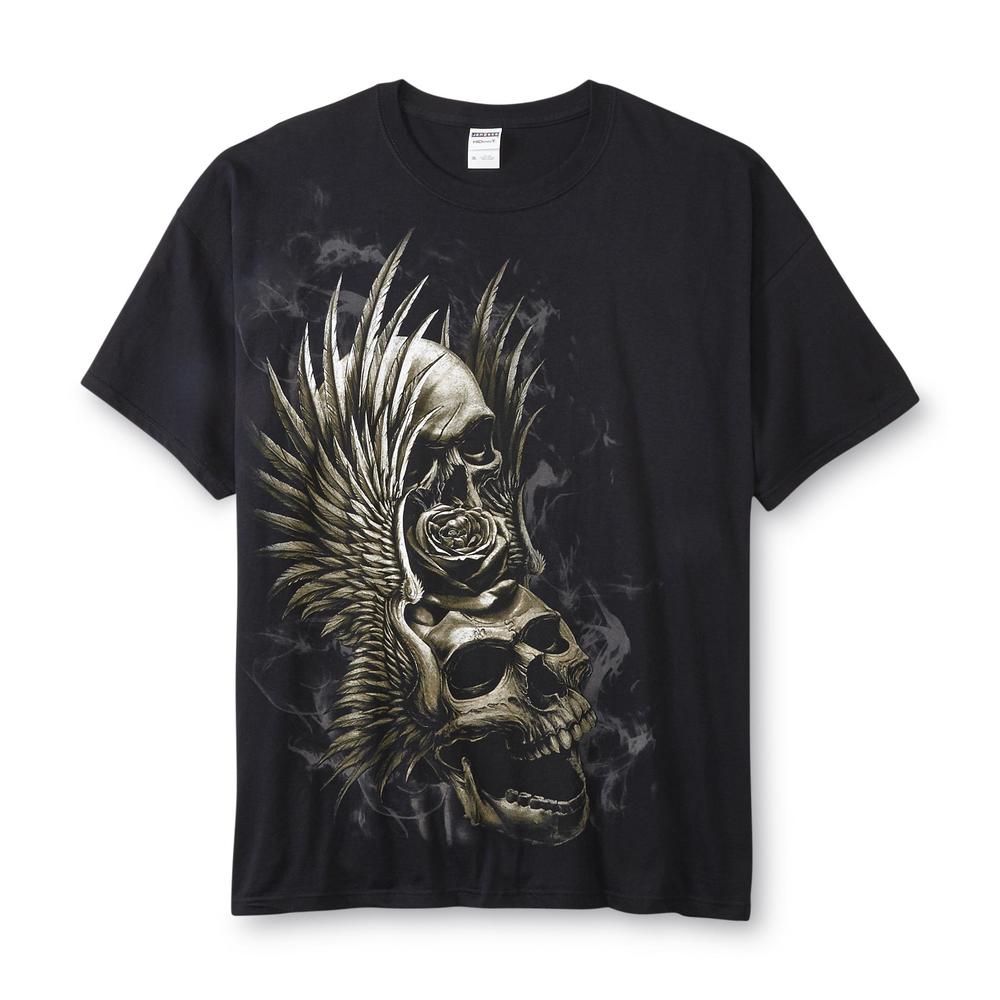 Men's Big & Tall Graphic T-Shirt - Tribal Skulls