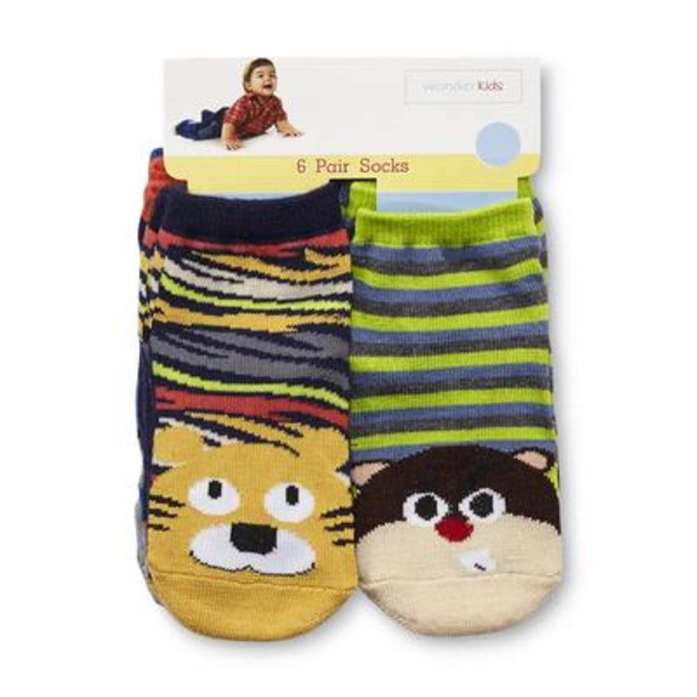 WonderKids Toddler Girl's 6-Pairs Low-Cut Socks - Assorted Patterns