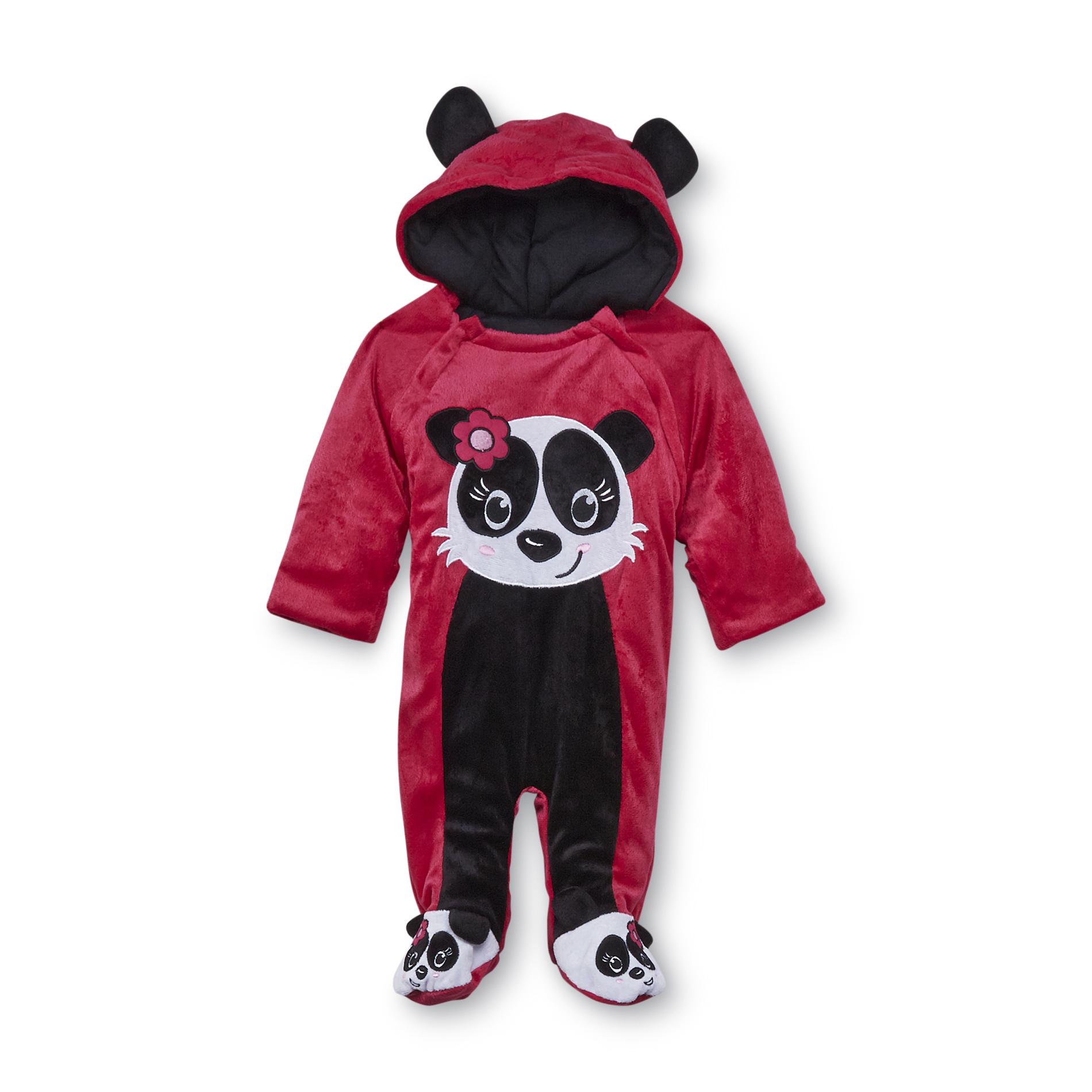Small Wonders Newborn & Infant Girl's Plush Pram Suit - Panda