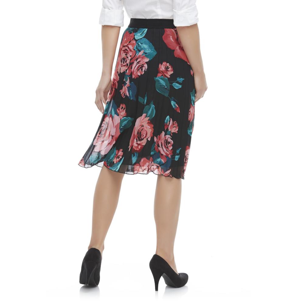 Jaclyn Smith Women's Chiffon Skirt - Floral Print