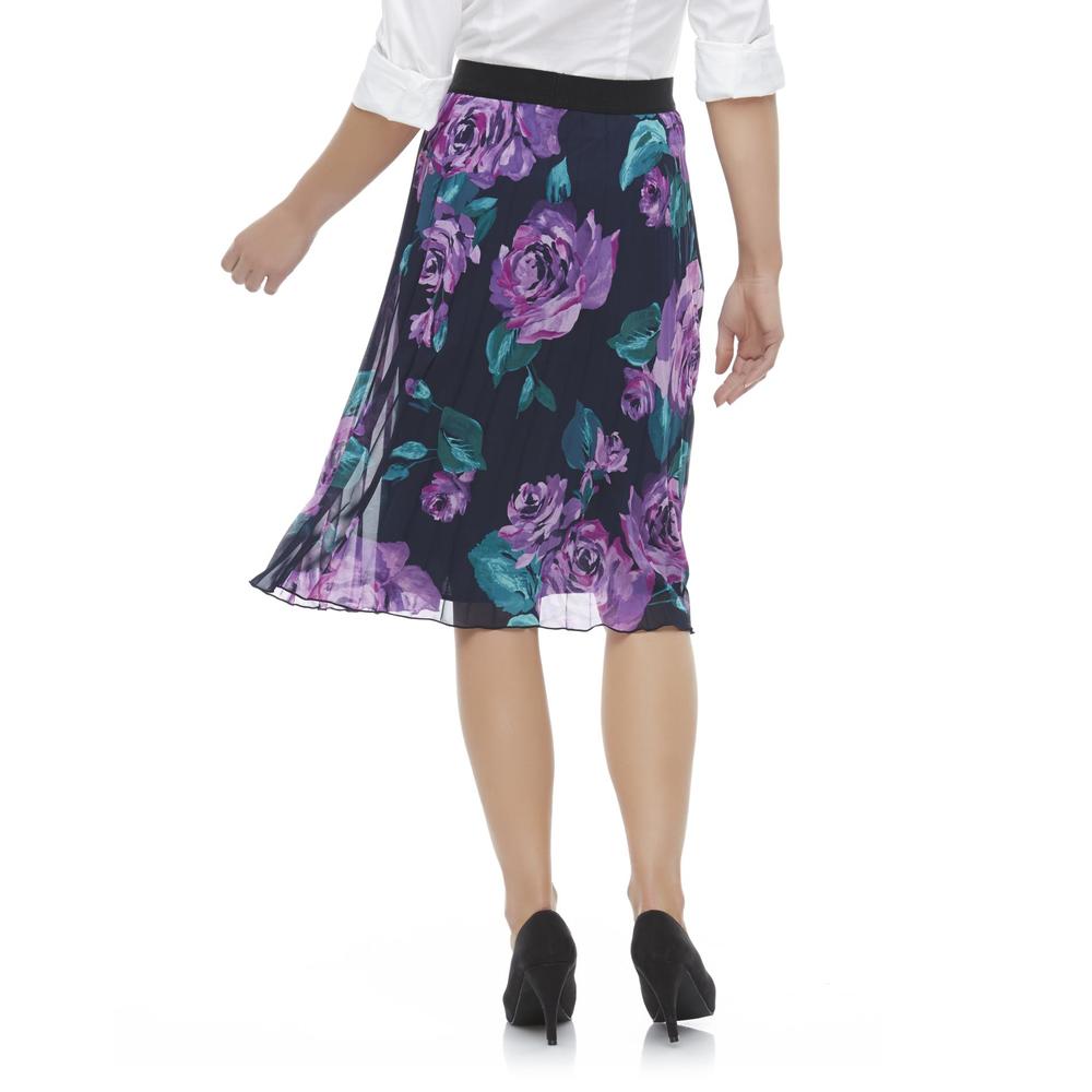 Jaclyn Smith Women's Chiffon Skirt - Floral Print