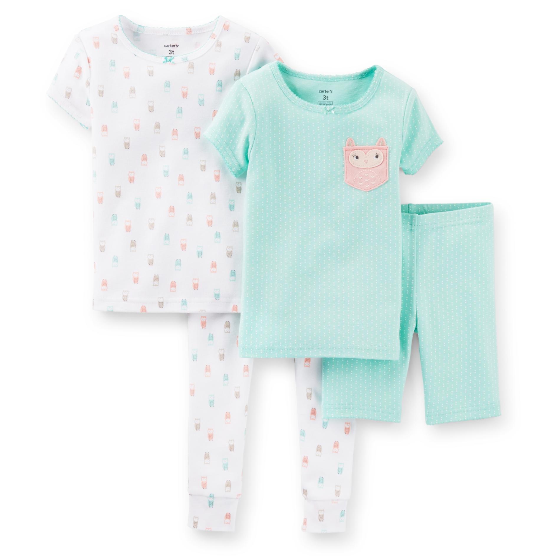 Carter's Infant & Toddler Girl's 2-Pairs Pajamas - Owl & Dots