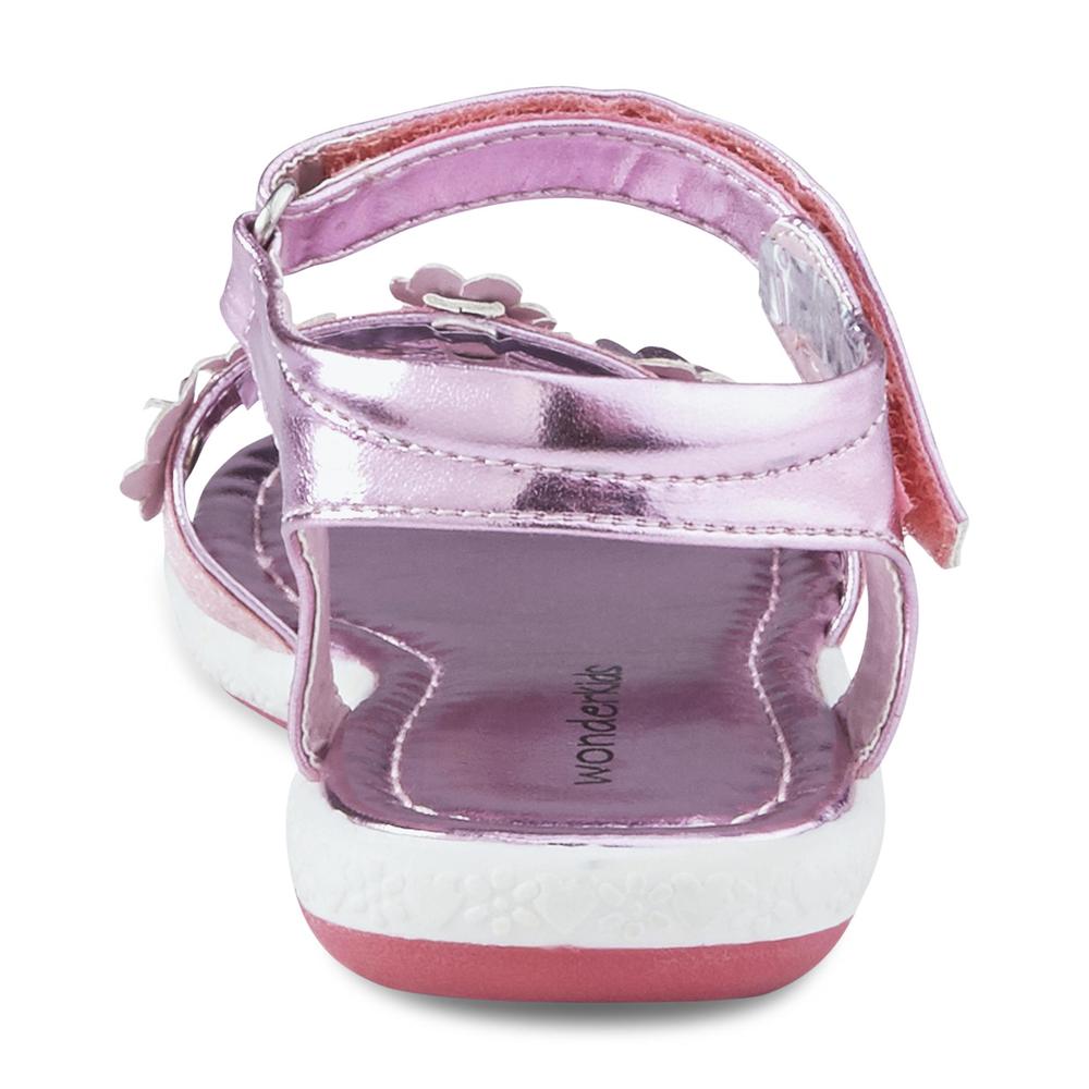 WonderKids Toddler Girl's Sidney Metallic Pink Sandal