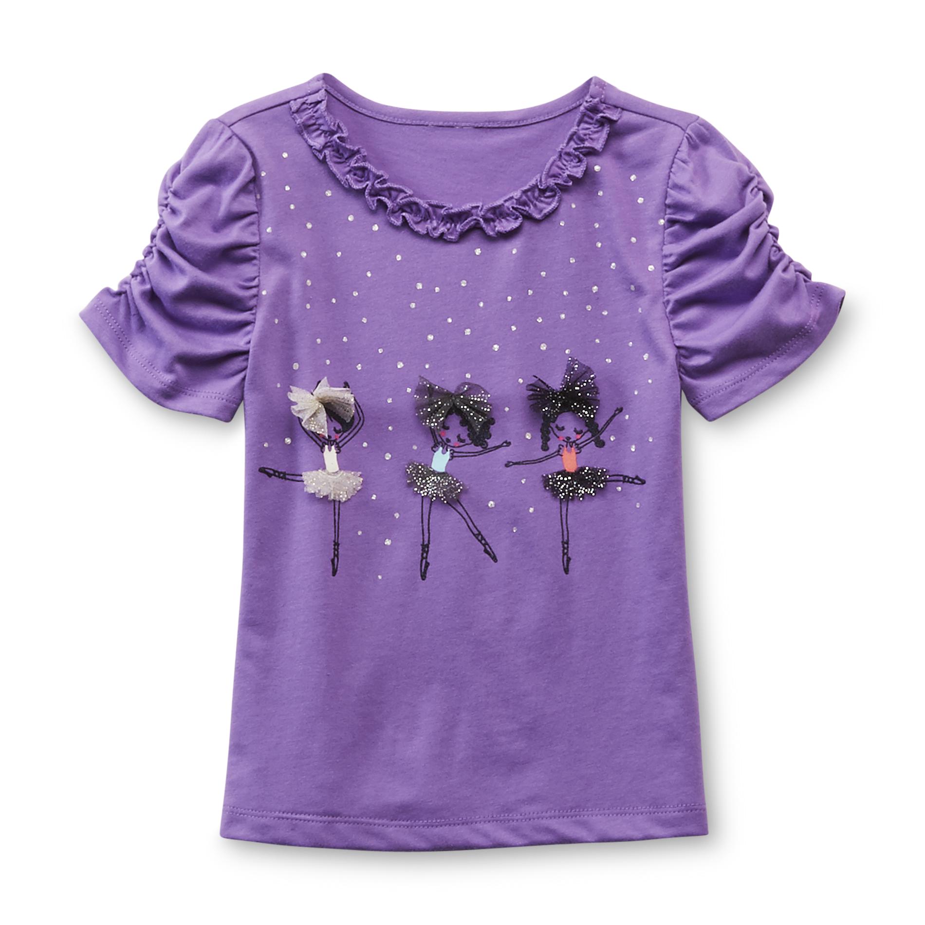 WonderKids Toddler Girl's Short-Sleeve Graphic Top - Ballerinas