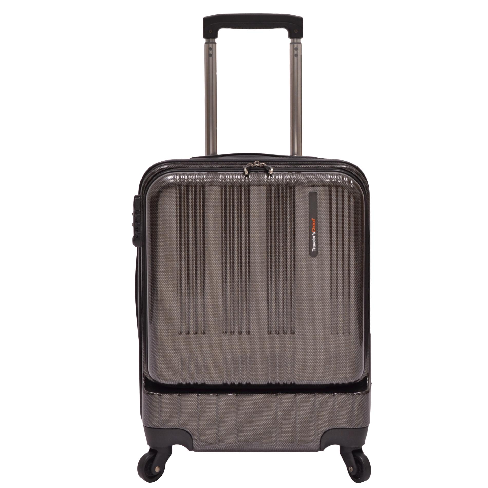 Traveler's Choice 20" Gray Hard-Side Rolling Suitcase