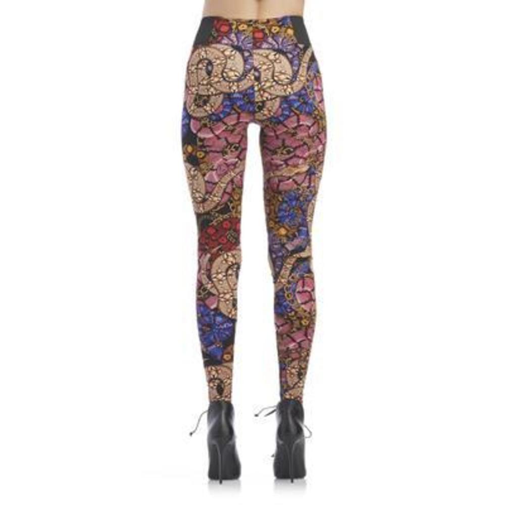 Nicki Minaj Women's Gored Leggings - Glam Snake Print