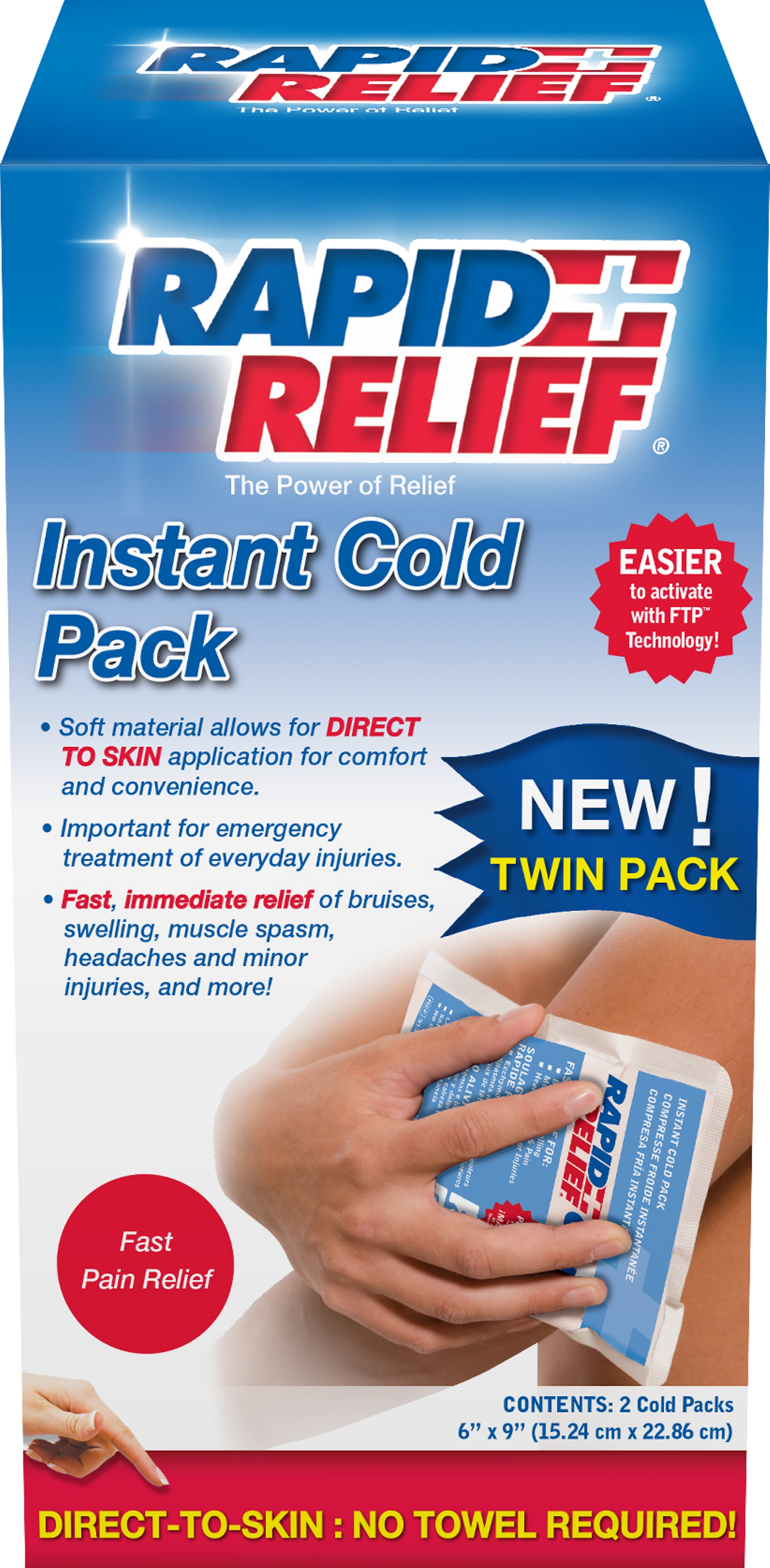 Rapid Relief Instant Cold Twin Pack  2 Ct (15.24 cm x 22.86 cm)