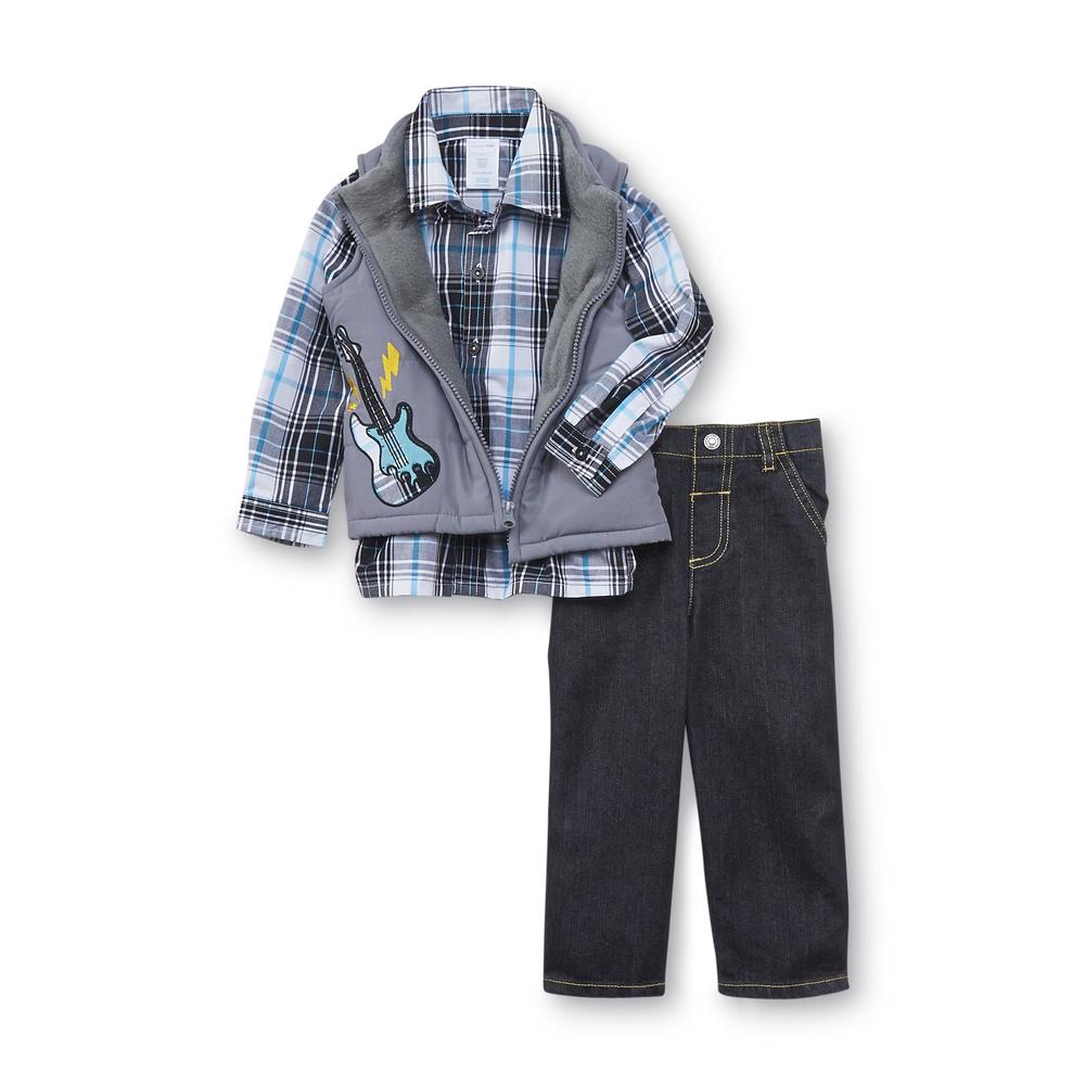 WonderKids Infant & Toddler Boy's Shirt  Vest & Jeans - Guitar