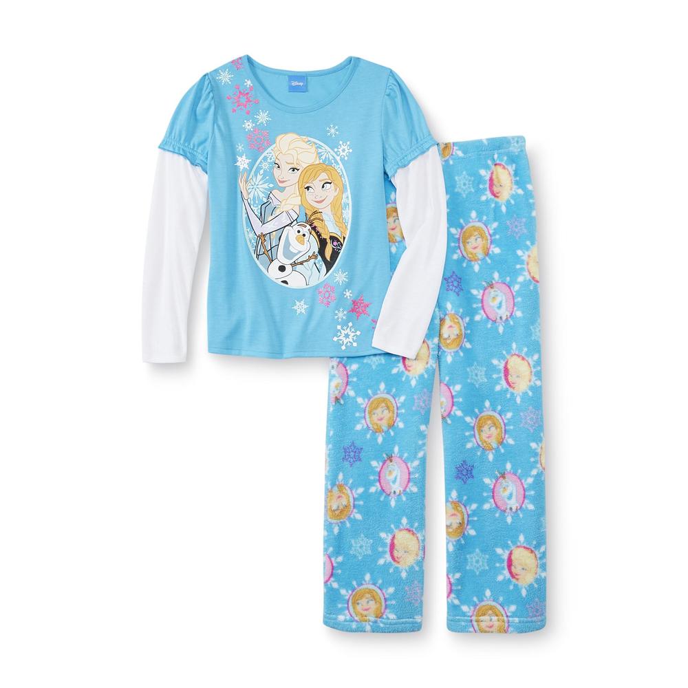 Disney Frozen Girl's Pajama Top & Fleece Pants