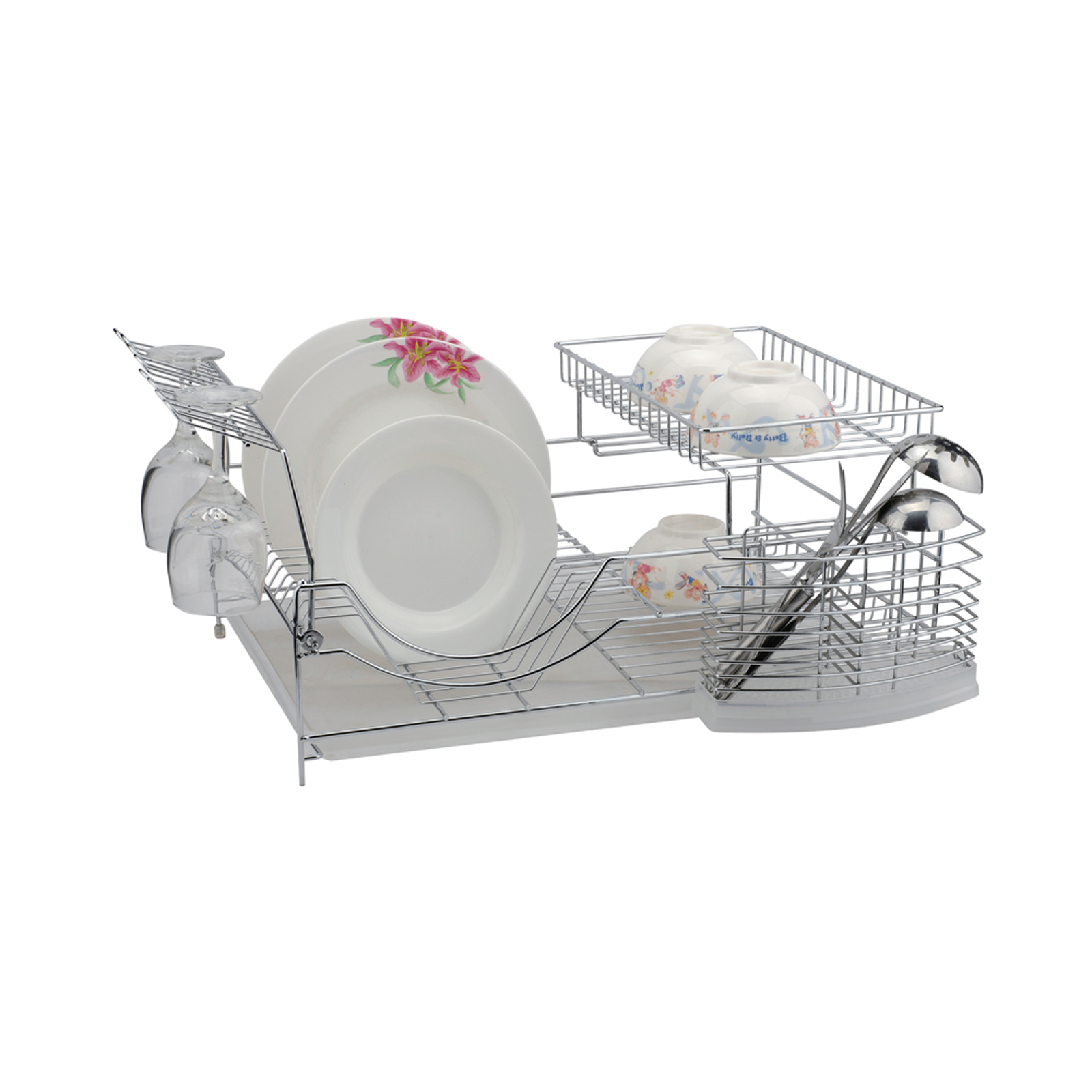 Rubbermaid 12.49 In. x 14.31 In. Chrome Wire Sink Dish Drainer