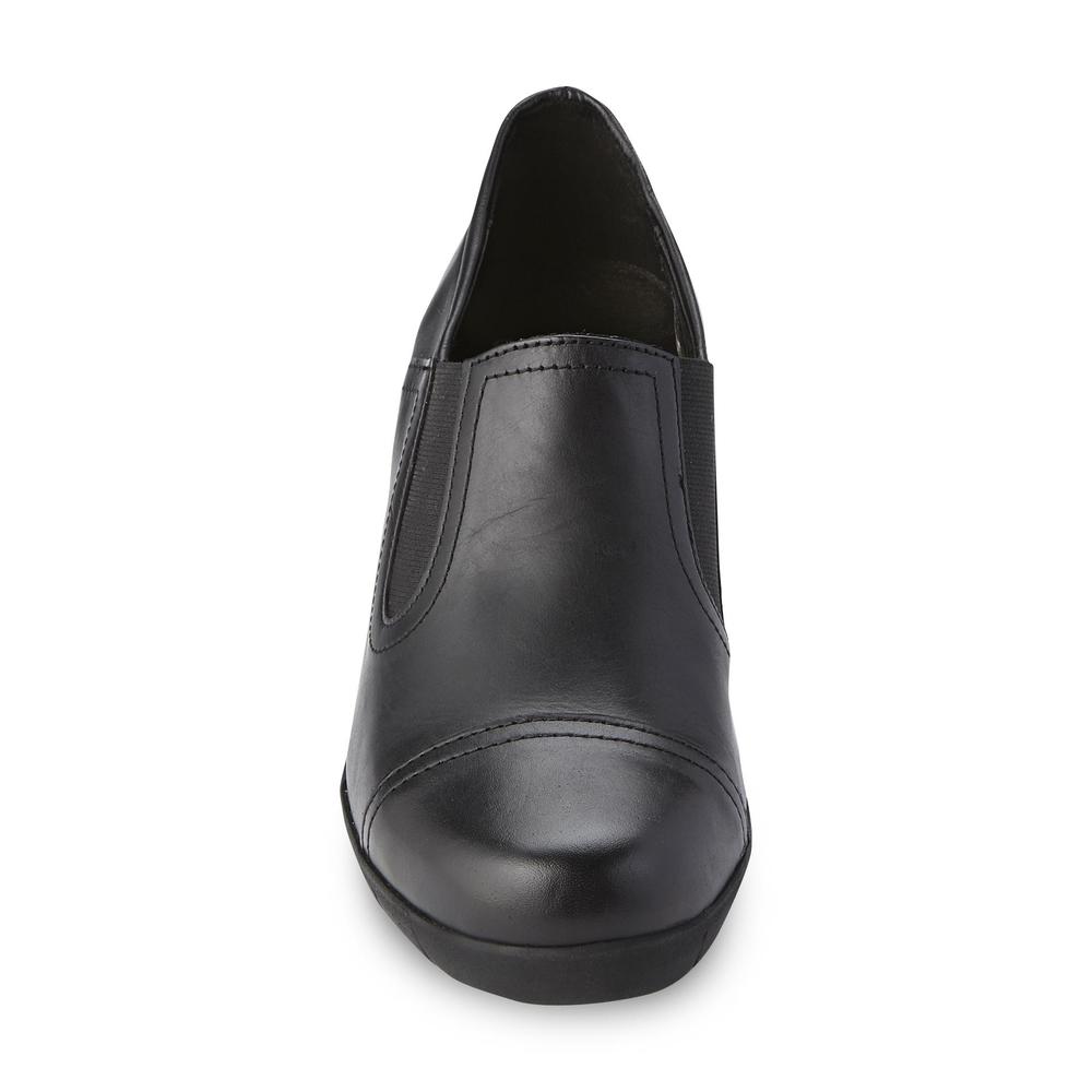 Sanita Women's Madeline Black Leather Wedge Shoe