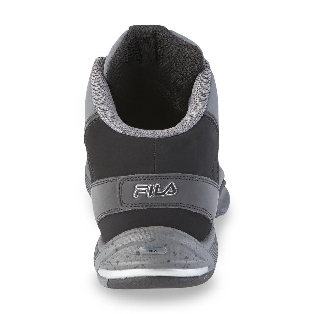 Fila Men's City Wide 2 Silver/Black High-Top Basketball Shoe
