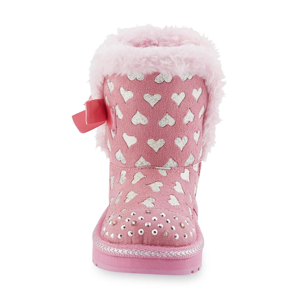 Skechers Toddler Girl's Twinkle Toes Rockers 5" Pink/Silver Light-Up Boot
