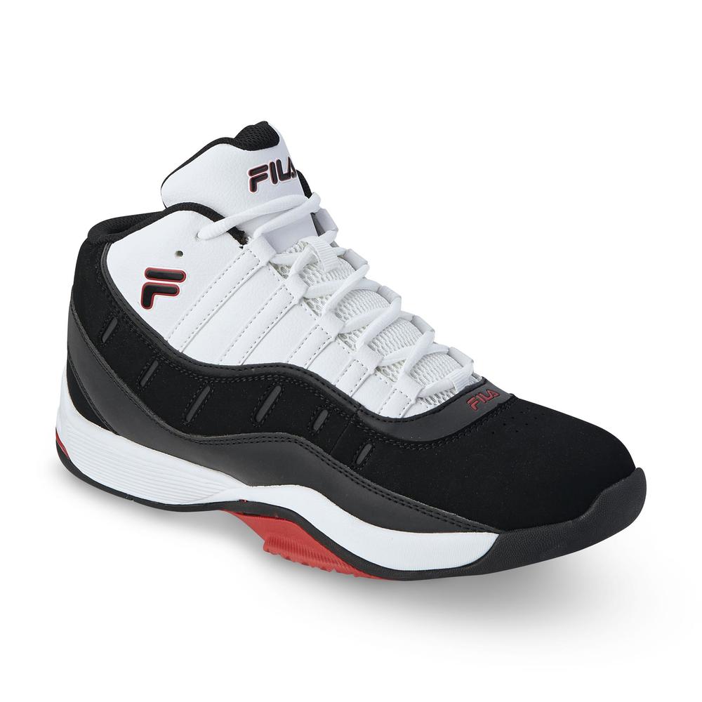 Fila Men's City Wide 2 White/Black/Red High-Top Basketball Shoe