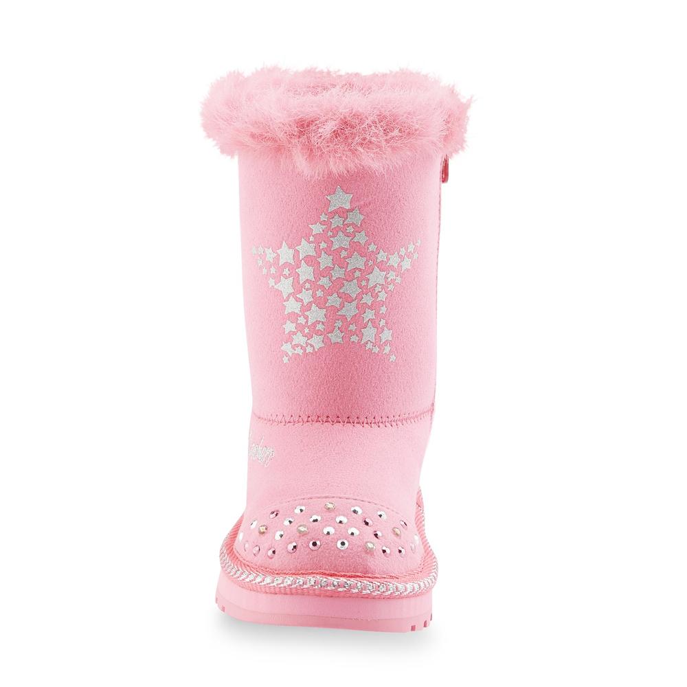 Skechers Toddler Girl's Twinkle Toes Fufu Baby 6" Pink Light-Up Boot