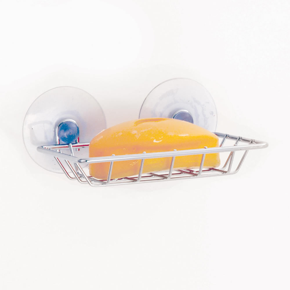 Exquisite Wire Soap Dish for Shower 2 Suction Cups Chrome Finish