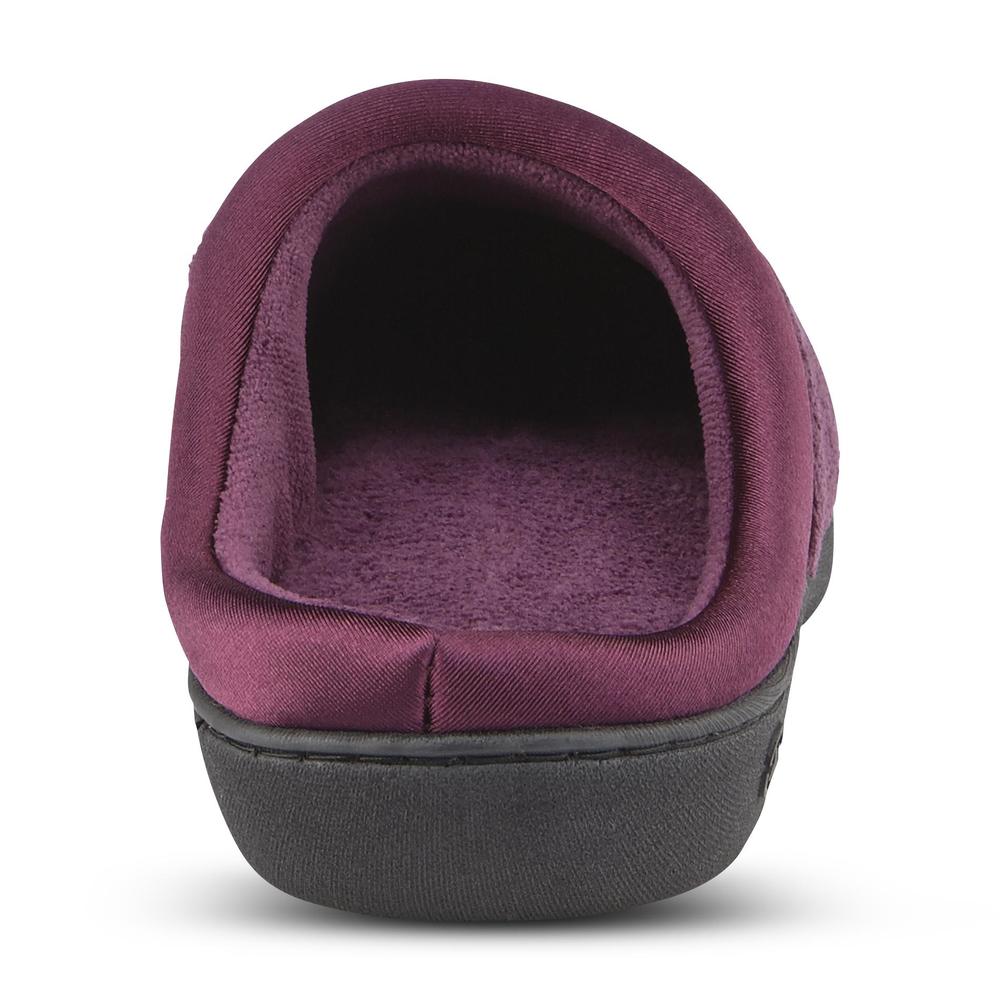 Isotoner Women's Purple Microterry Clog Slipper