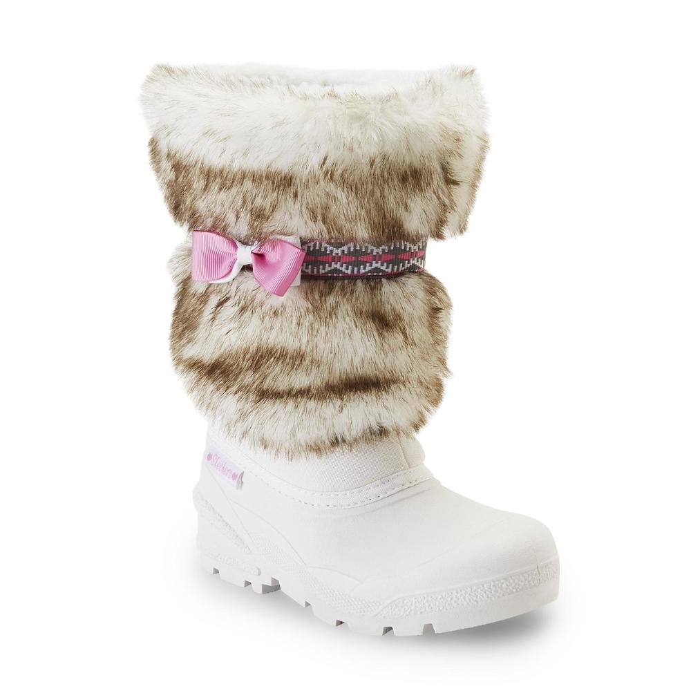Skechers Girl's Winter Princess 10"  White Winter Snow Boot