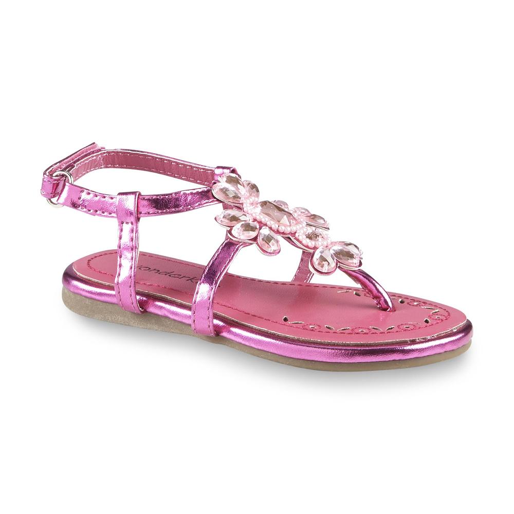 WonderKids Toddler Girl's Joyce Pink Slingback Sandal