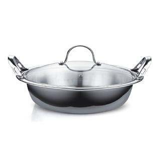 Cooks Standard Multi-Ply Clad Stainless Steel Tagine with 2 Handle and Extra Glass Lid, 4.5-Quart