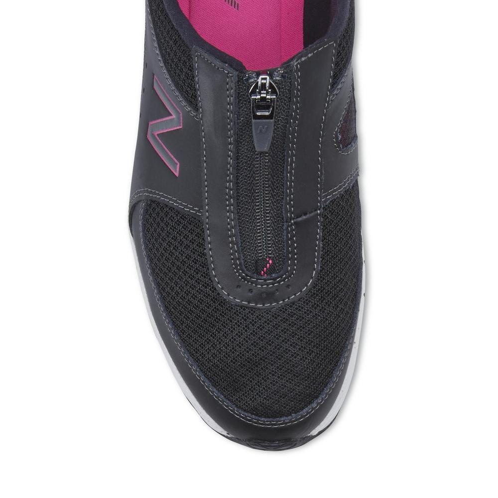 New Balance Women's Everlight 565 Black/Pink Zippered Walking Shoe - Wide Width Available