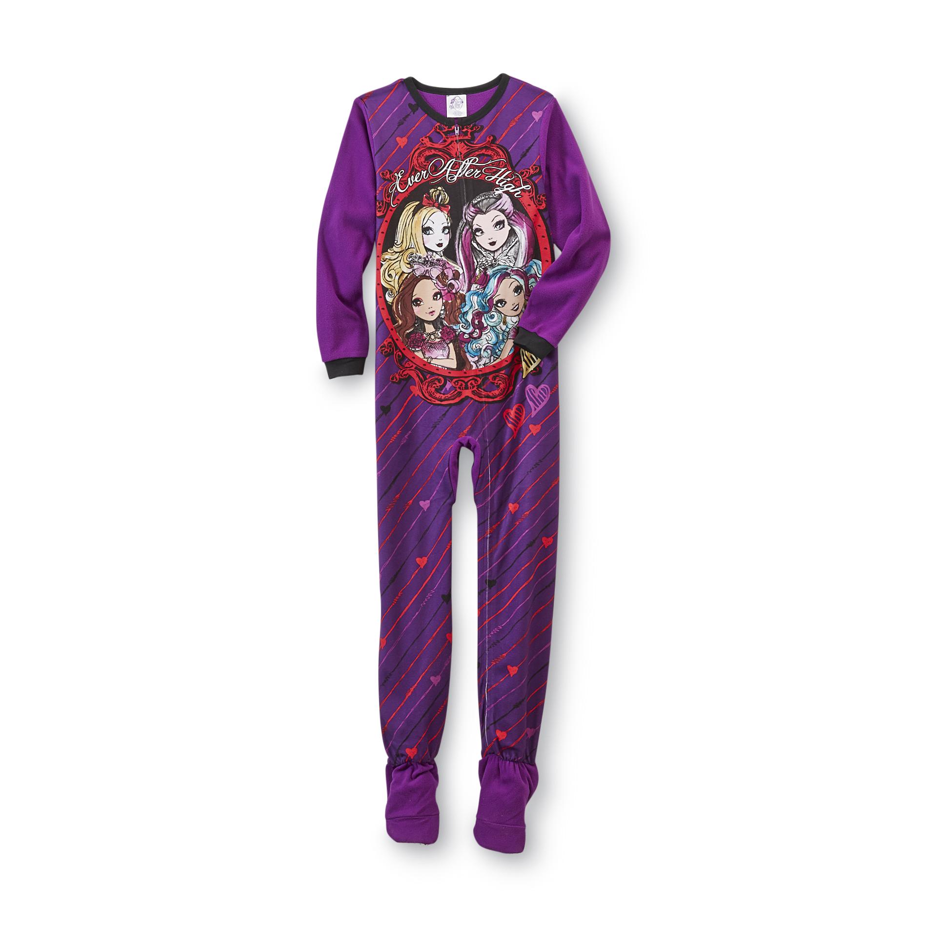 Ever After High Girl's Footed Pajamas