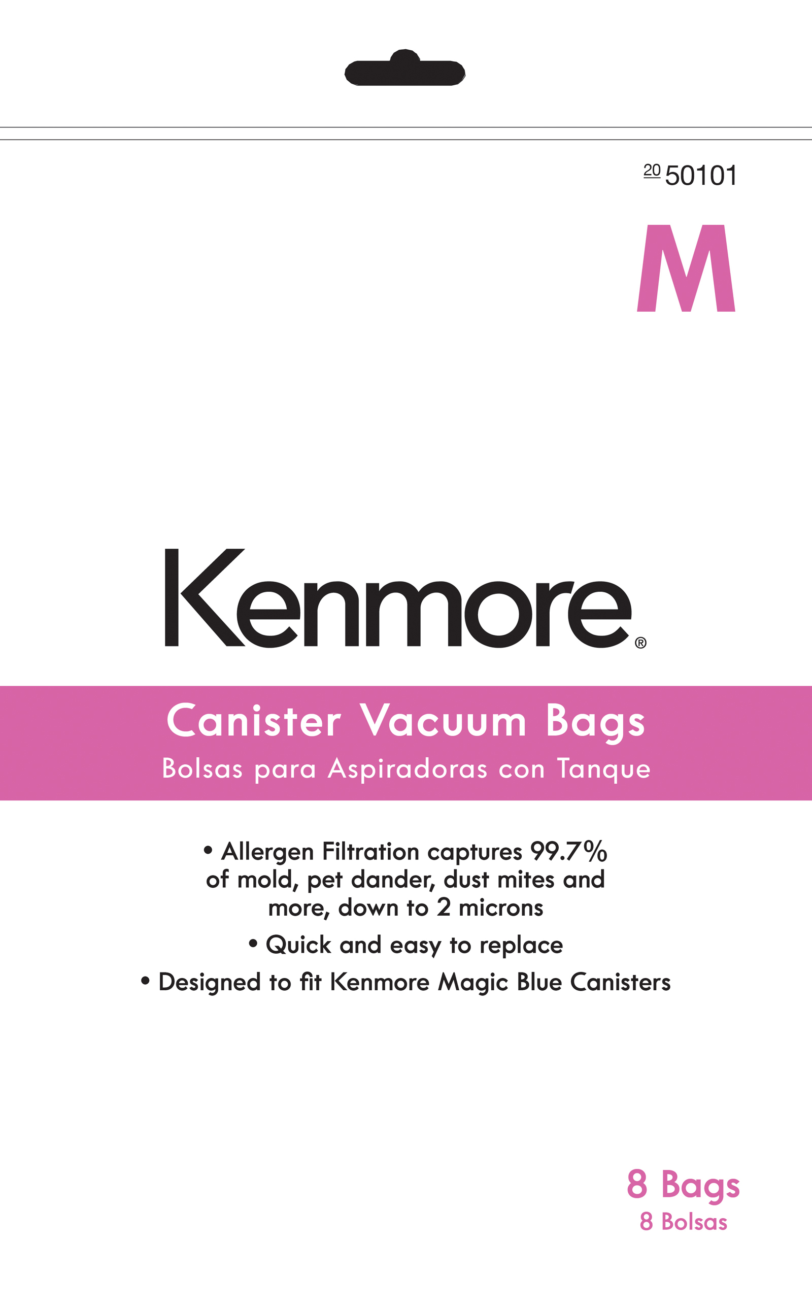 Kenmore KM48776 Canister Vacuum Bag for M 8 pk