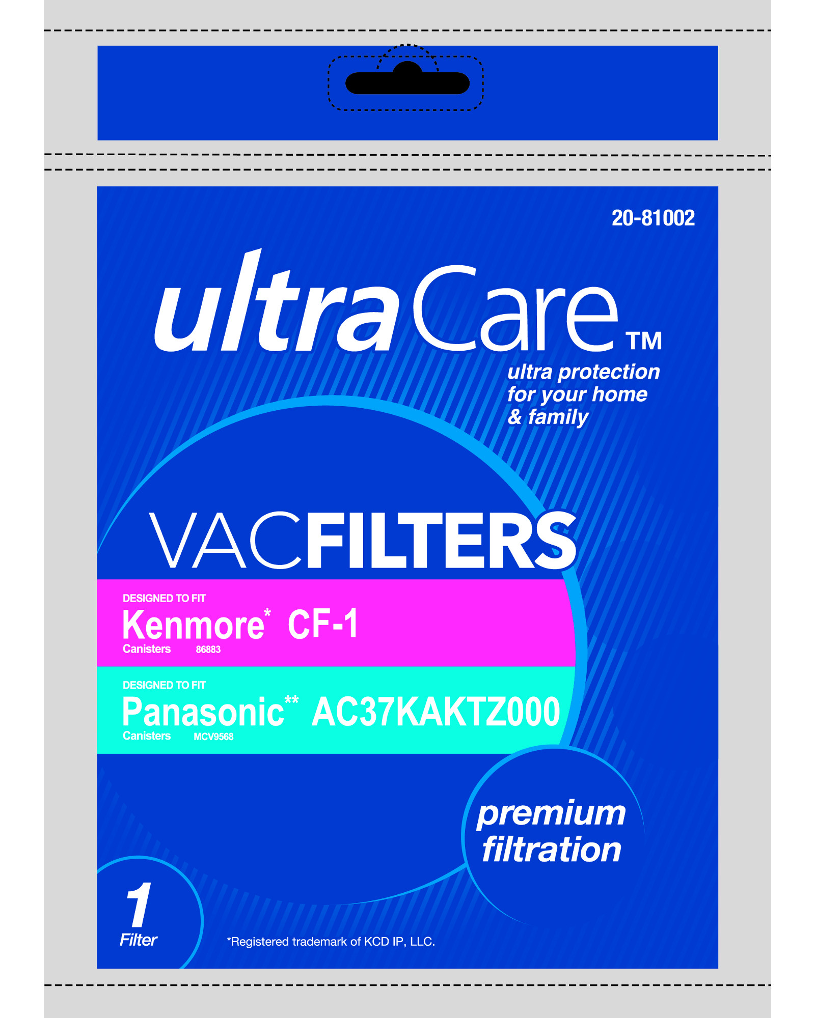 UltraCare UC48731-12 Vacuum Filter for Kenmore&#8482; CF-1 & Panasonic&#8482; AC37KAKTZ000 Canisters