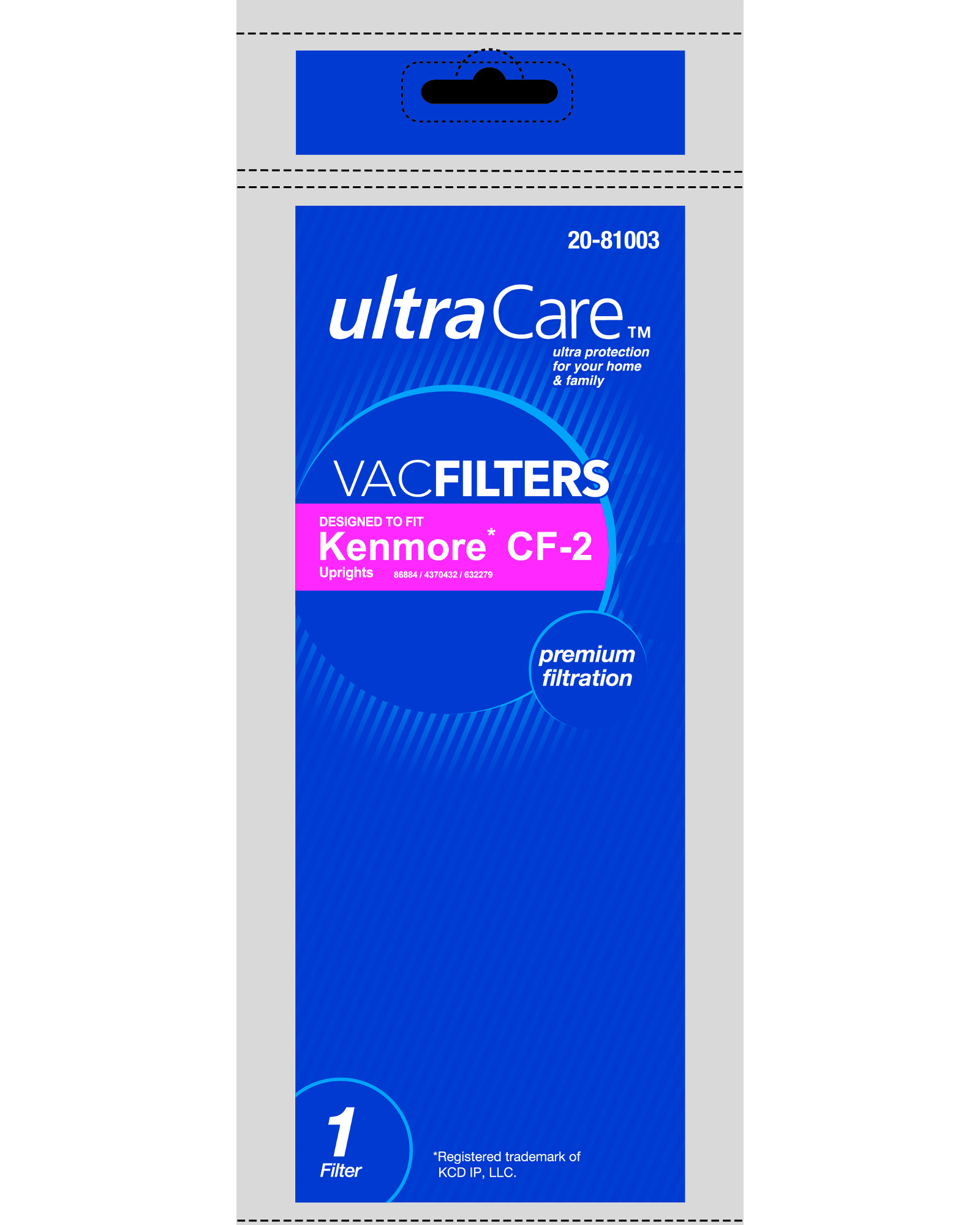UltraCare UC48732-12  Vacuum Filter for Kenmore&#8482; CF-2 Upright - 1 Filter