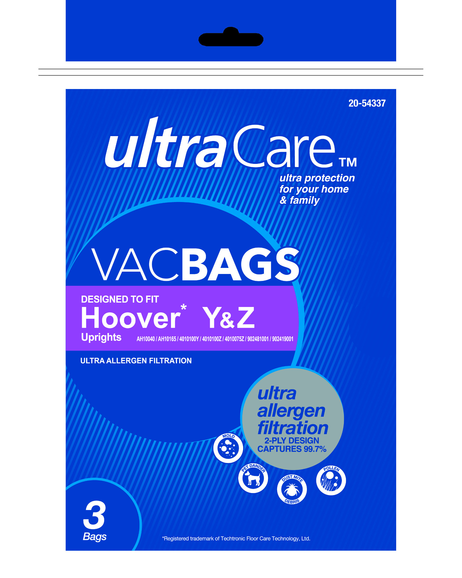 UltraCare UC44702-12 VacBags for Hoover Type Y & Z &#8211; 3 Pack
