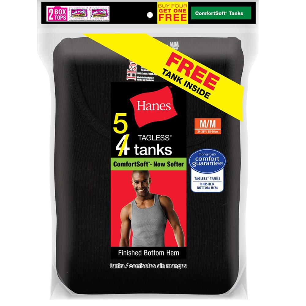 Hanes Men's 5-Pack Sleeveless Undershirts