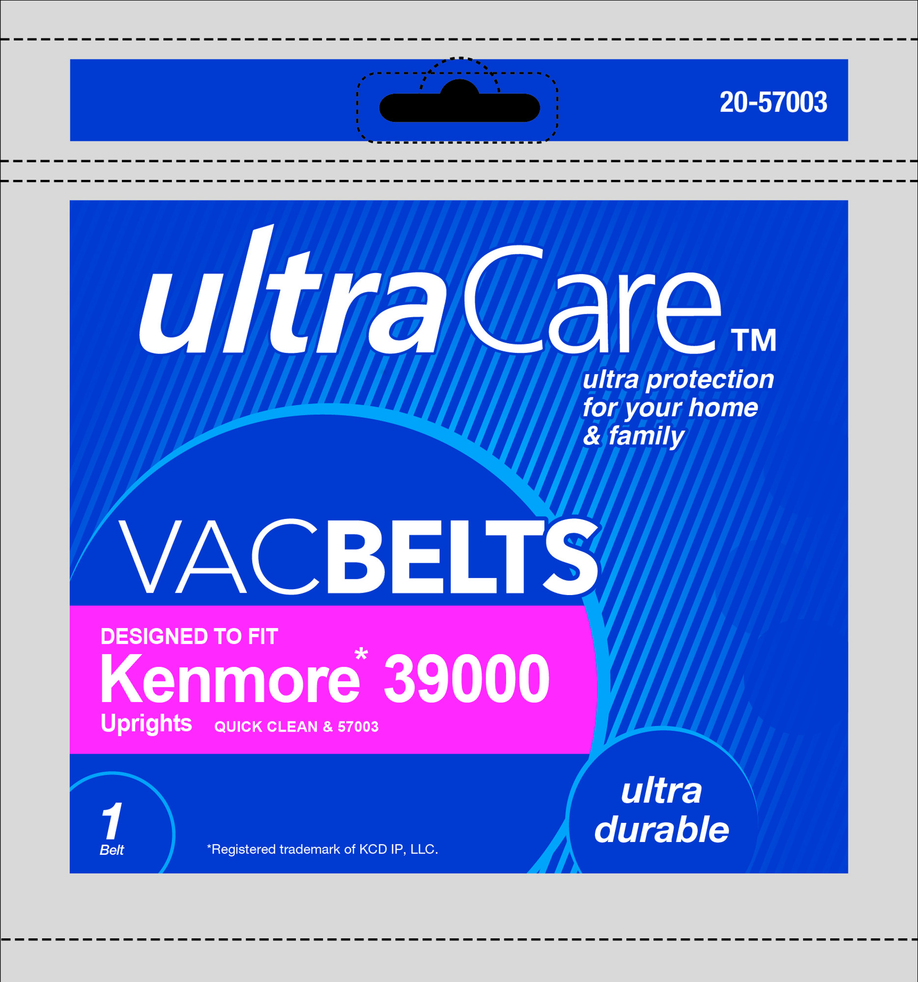 UltraCare UCB8210-4 VacBelts for Kenmore 39000 Upright Vacuums