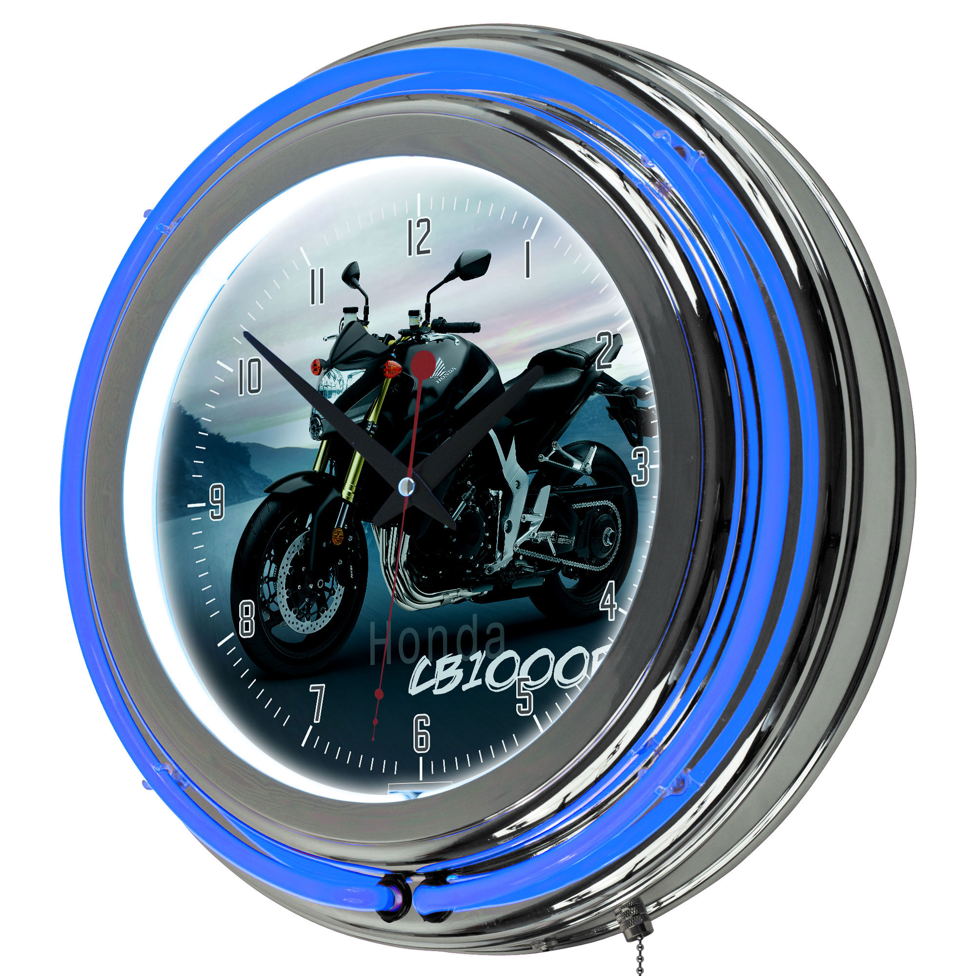 Honda CB1000R Chrome Double Ring Neon Clock