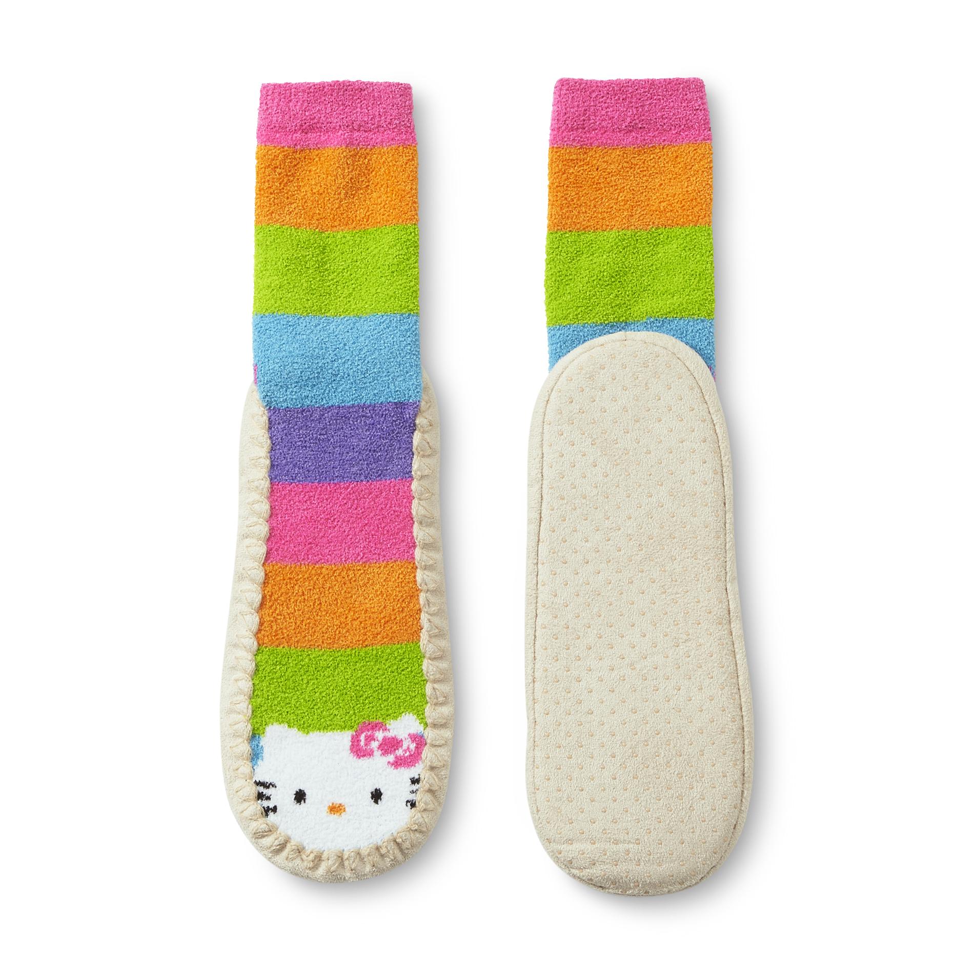 Hello Kitty Girl's Slipper Socks - Stripes