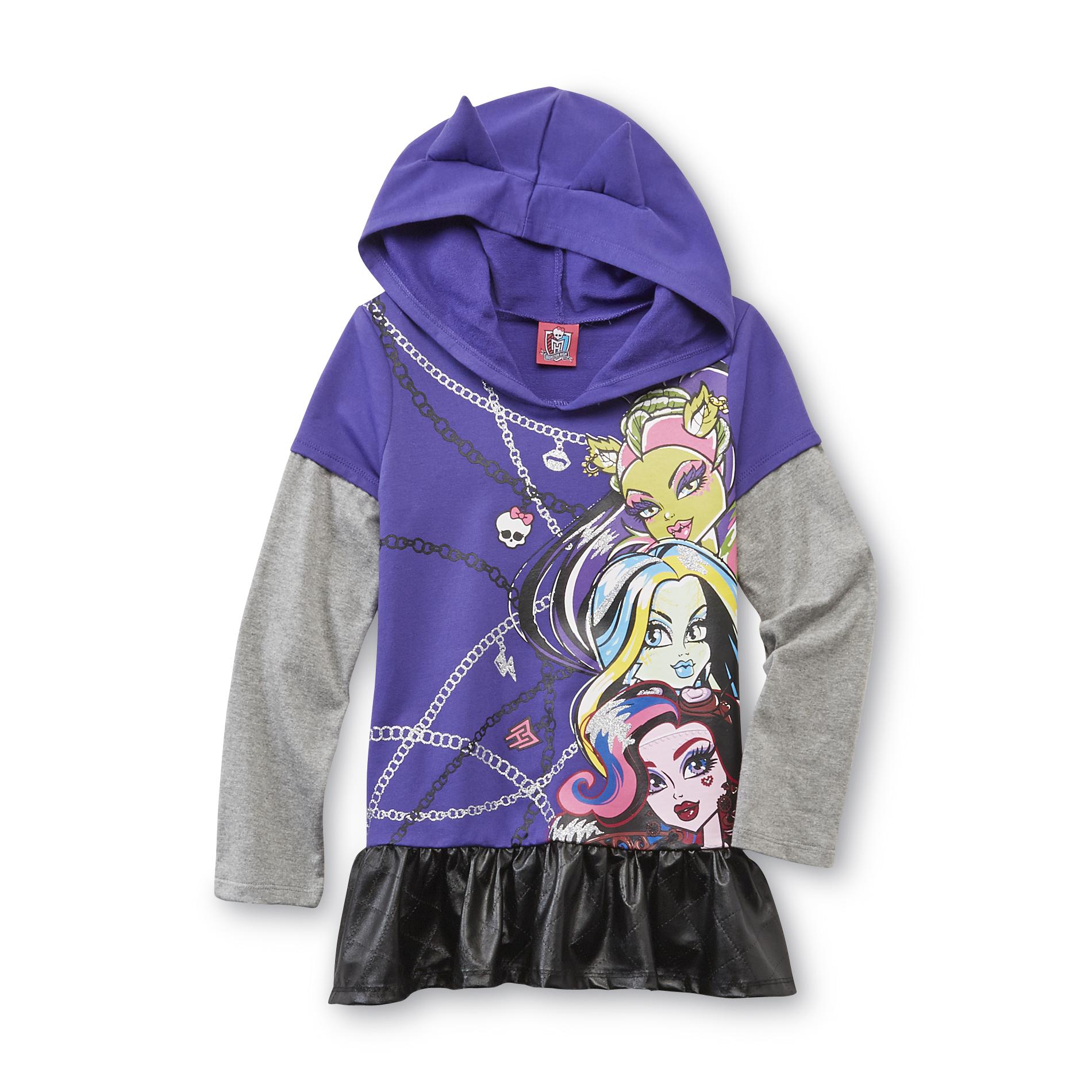 Monster High Girl's Hooded Graphic Top