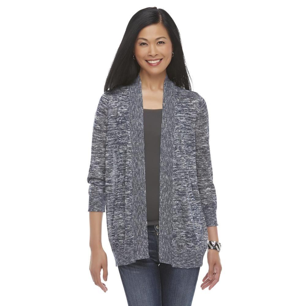 Basic Editions Women's Flyaway Cardigan - Space Dyed