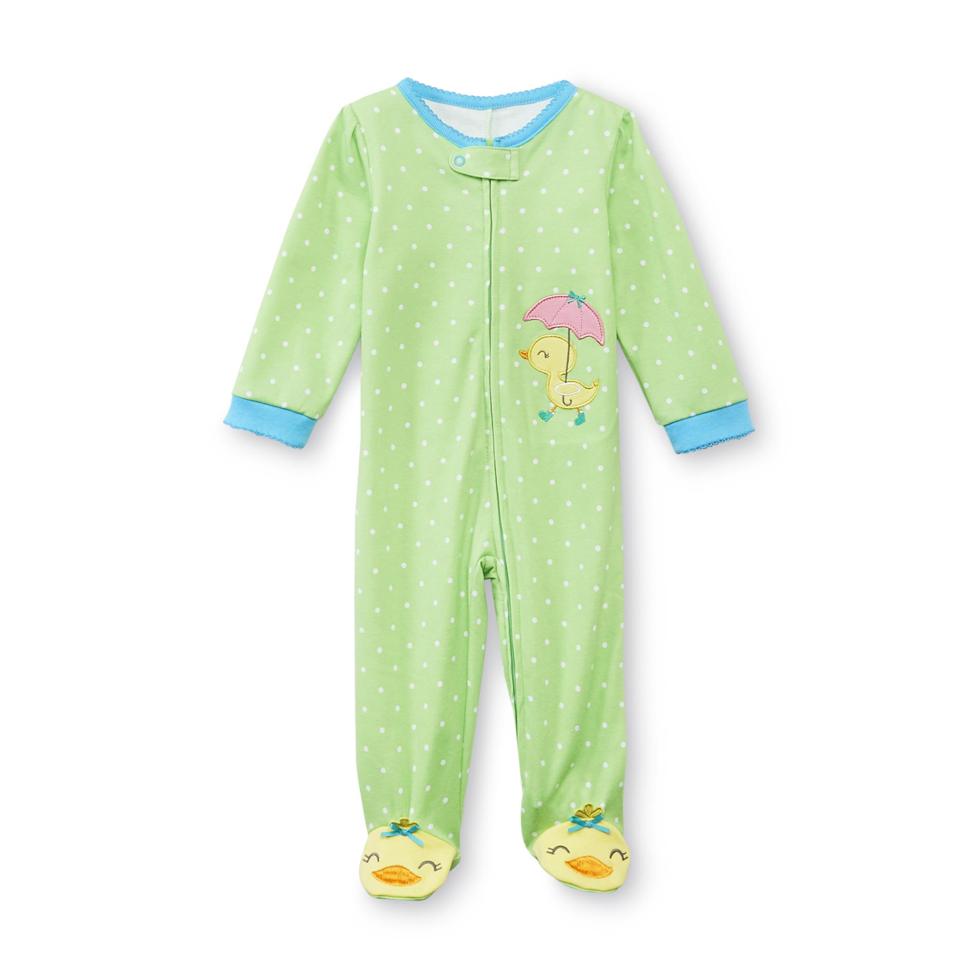 Little Wonders Newborn Girl's Footed Sleeper Pajamas - Baby Duck