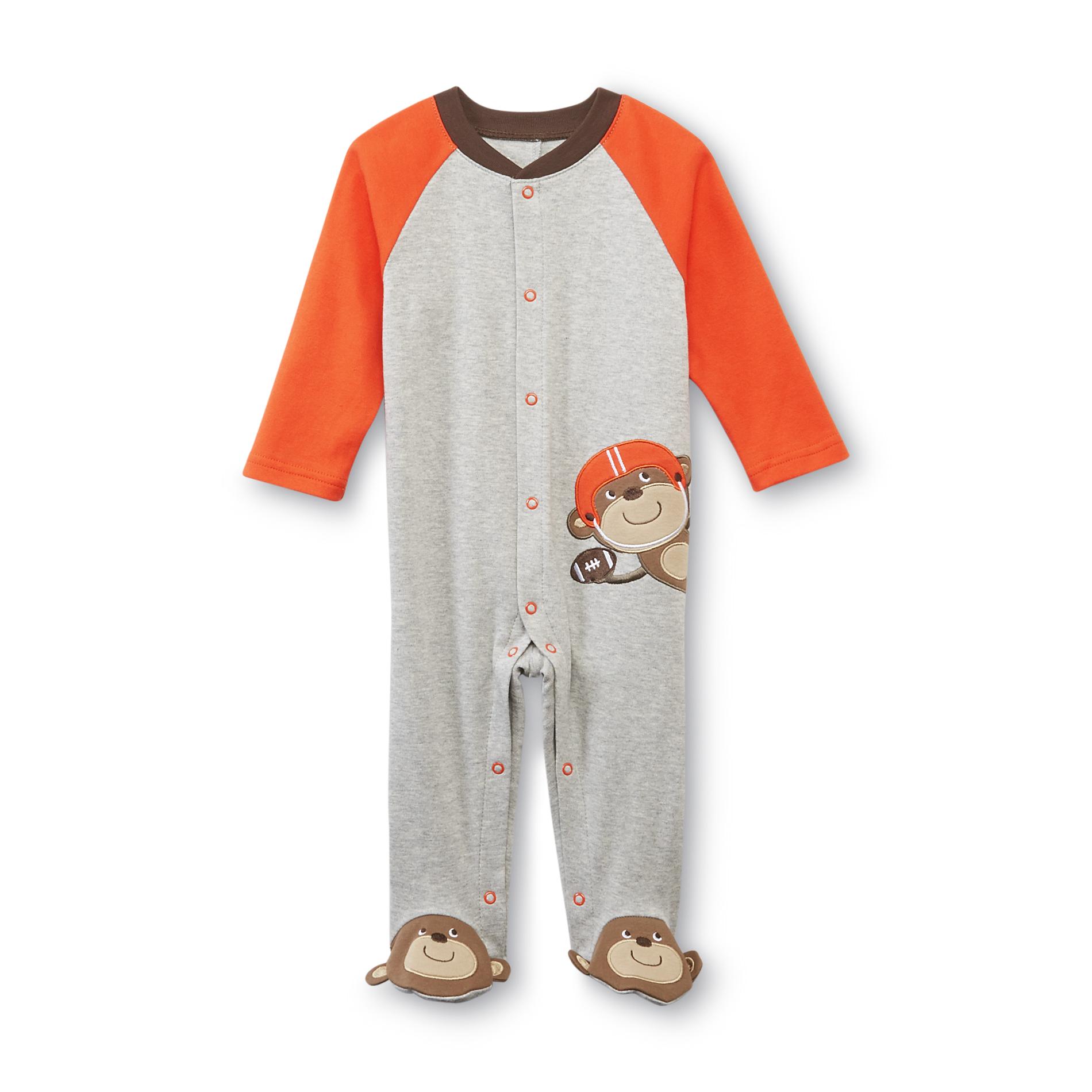 Little Wonders Newborn Boy's Footed Sleeper Pajamas - Monkey